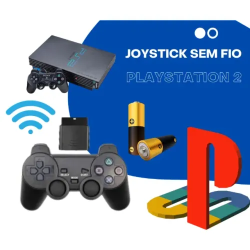 Controle de PS2 - Sem fio - Console