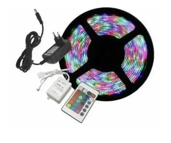 Fita Led 5m Ultra Rgb 2835 + Fonte + Controle - Iluminação