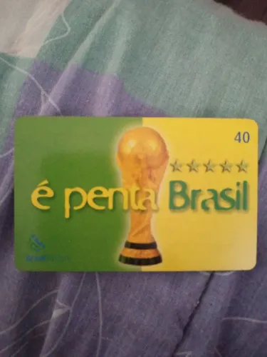 Cartão telefônico É penta Brasil
