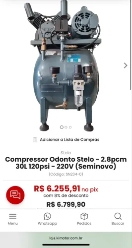 Compressor odontológico 