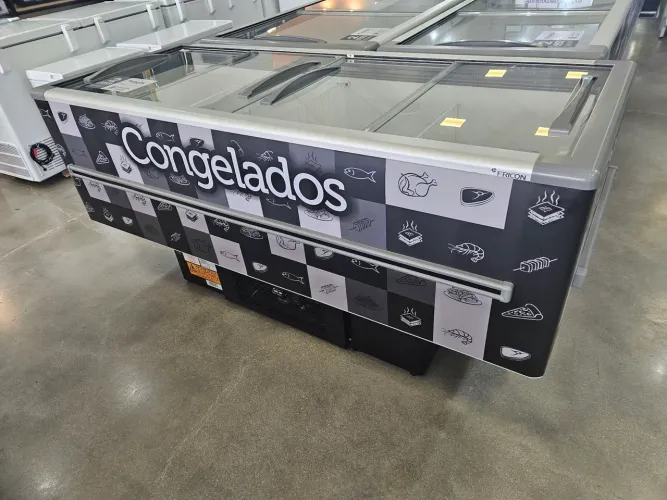 ilha de congelados 2 metros 568 litros - 2 anos de garantia 