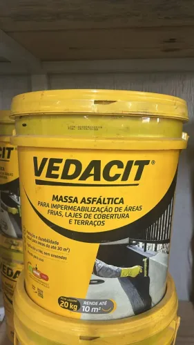 Massa Asfáltica - Frio Asfalto Vedacit balde 18 litros a vista R$299,90