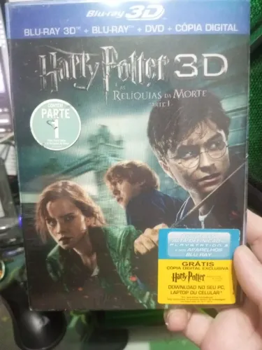 Harry Potter e as relíquias da morte parte 1 3D Blu ray lenticular lacrado
