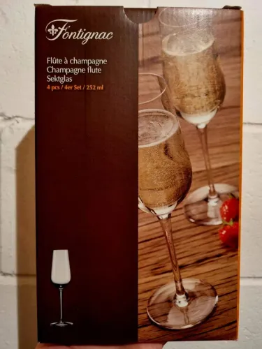 4 taças para champanhe
