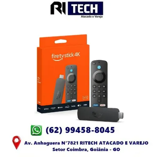 Amazon Fire TV Stick 4K Dolby Vision/Atmos e suporte a Wi-fi 6 / Alexa e Comandos Tv