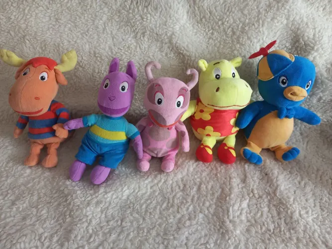 Lote Completo Backyardigans - 5 Pelúcias (Inclui 3 Originais TY)".