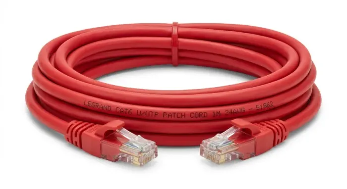 CABO DE REDE PATCH CORD LEGRAND CAT6 VERMELHO 1M (51862)