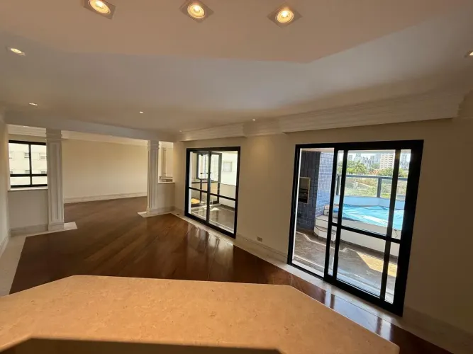 Apartamento no Brooklin piscina privativa na sacada 216 metros - 1 por andar