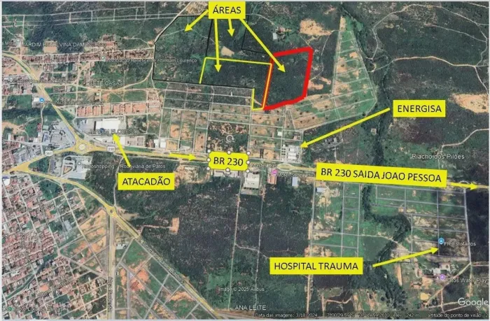 Vendo área em Patos/PB - com 40 hectares - Permuta - A 350m do Atacadão