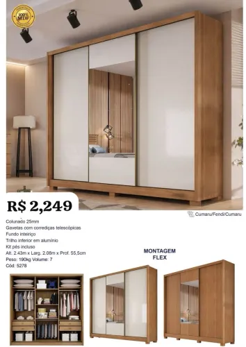 Guarda Roupa Arezzo MDF