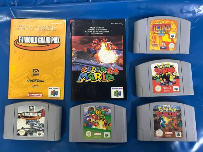 Lote com 5 jogos originais EUROPEUS de N64 + extras raros