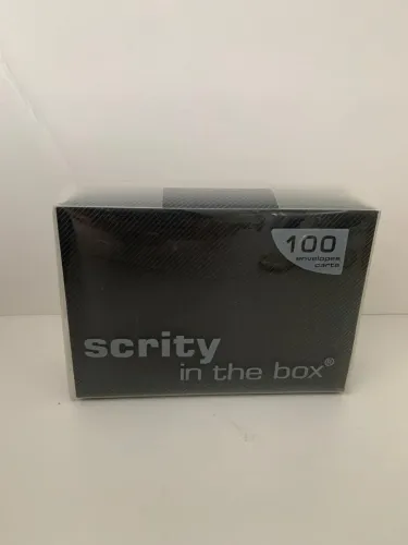 Caixa envelope scripty preto - 114x162mm - 100unid