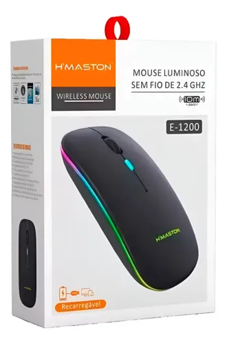 Mouse Sem Fio H Maston Wiriless H Maston Led Bluetooth