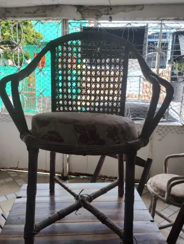 Cadeira empalhada 4 peças