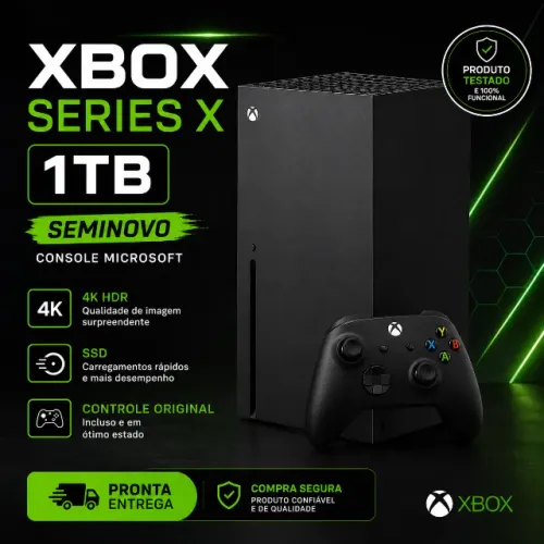 Xbox Series X 1TB Seminovo 4K HDR Controle Original Pronta Entrega