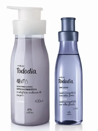 Kit Tododia Natura Algodão ( Creme e Body Splash)