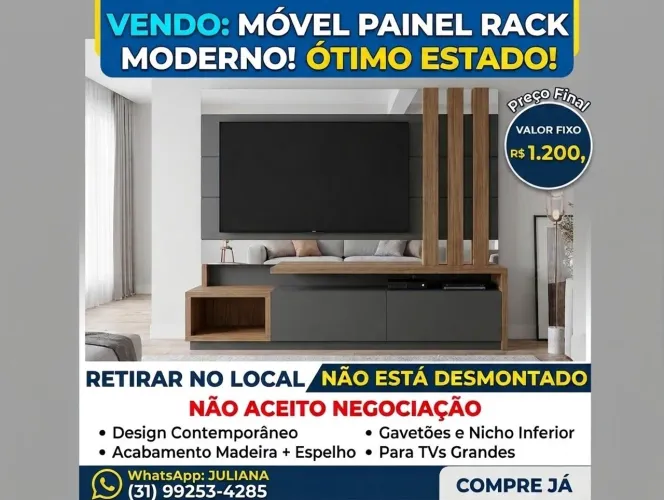 Rack - moderno -semi novo