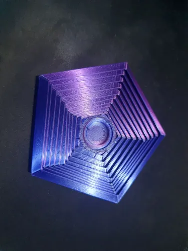 Pentagrama 3D Ametista e Azul