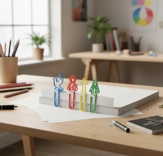 Kit com 10 Clipes Religiosos Clips de Papel em Plástico Tema Religião