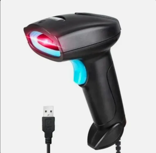 Leitor Código de Barras Com Fio USB Scanner Laser Boleto Nota Fiscal 