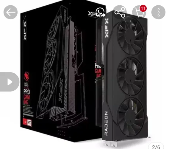 RX9060XT 16GB XFX Triple fan
