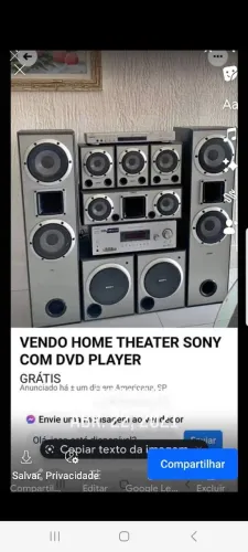 Vendo home theth sony multek 8.1 som muito potente