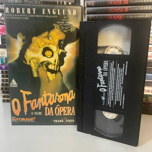 Fita vídeo VHS O Fantasma da Ópera - Terror com Robert Englund (Freddy Krueger) Legendado