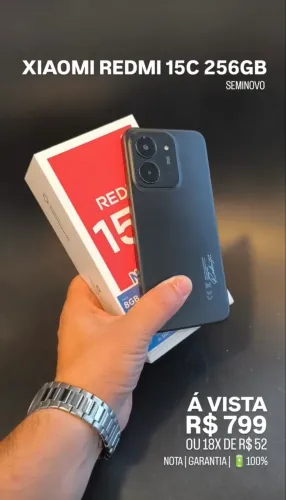 Xiaomi Redmi 15C 256gb impecável + garantia