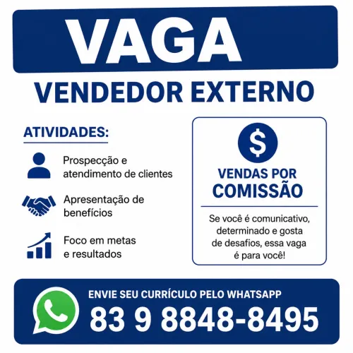 VAGA: VENDEDOR(A) EXTERNO(A)