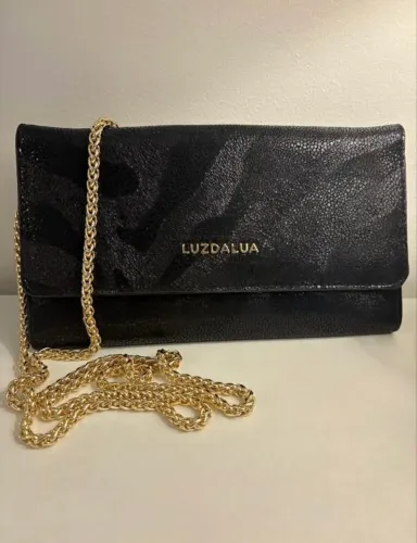 Bolsa NOVA Luz da Lua preta couro 