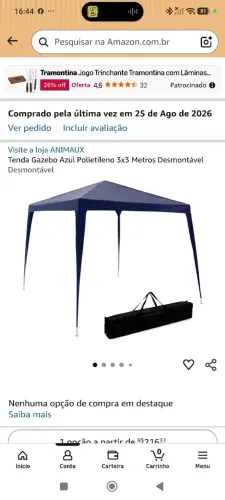 Vendo gazebo na caixa