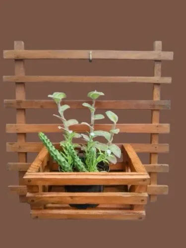 PAINEL COM CACHEPÔ PARA PLANTAS