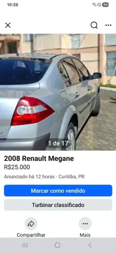 Renault Megane Sedan Dynamique 2.0 16V Aut. 2008