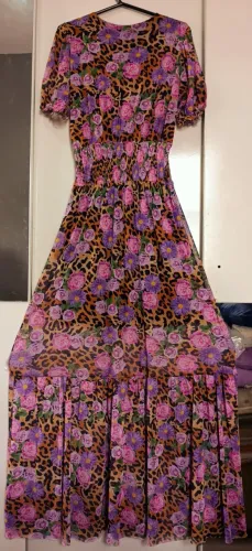 vestido feminino floral animal print