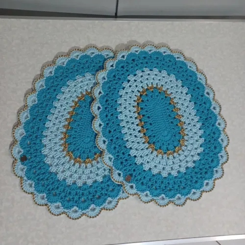 Sousplat Napolitano - turquesa/azul candy 
