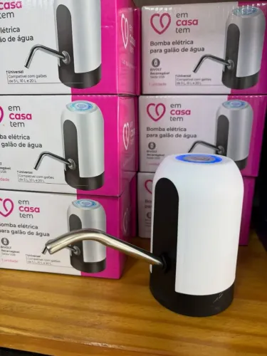 Bomba Elétrica para Galão de Água Automática, USB, Inox 304