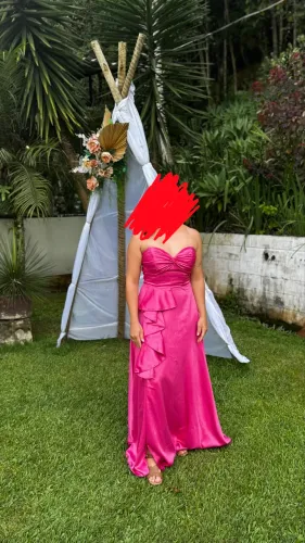 Vestido festa rosa