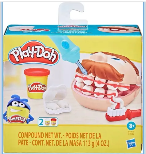 Massinha de Modelar Infantil, Brincando de Dentista - Conjunto de Brinquedo