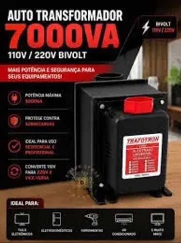 transformador de 7000va ENTREGA OU RETIRA NA LOJA