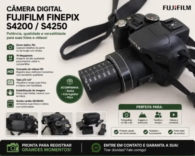 Câmera Fotográfica Fujifilm FinePix - Zoom 15x