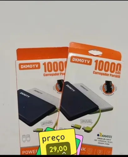 Carregador portátil só 19,00 pra vender logo