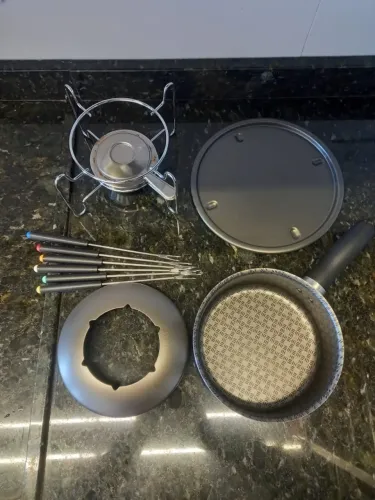 Kit aparelho para fondue em teflon - vai com todos os itens das fotos