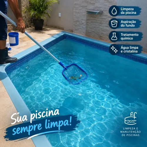Manutenção de piscinas chama no chat.