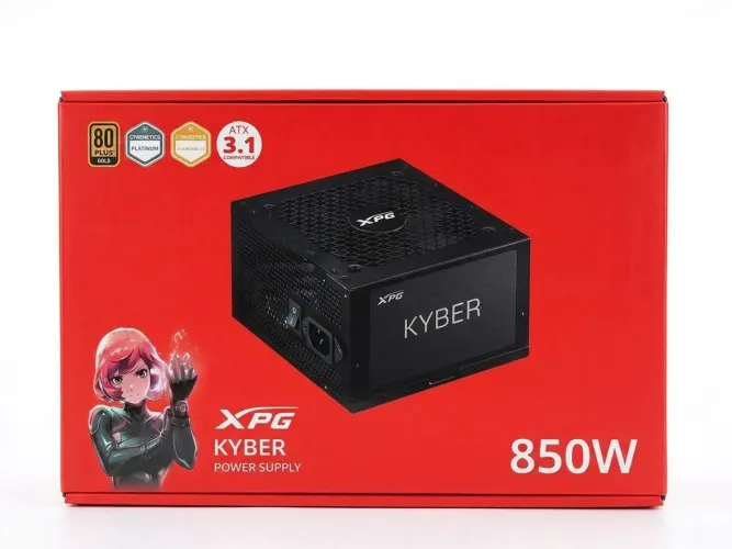 Fonte XPG Kyber 850W 80 Plus Gold com Cabo ATX Bivolt Preto