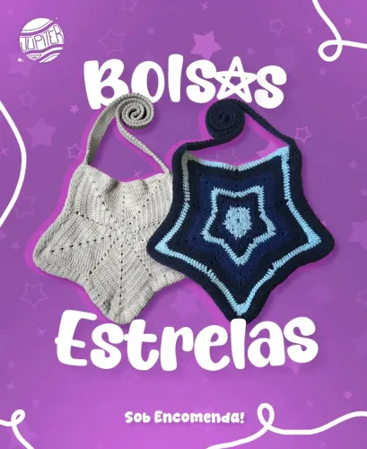 Bolsa de Crochê Estrela