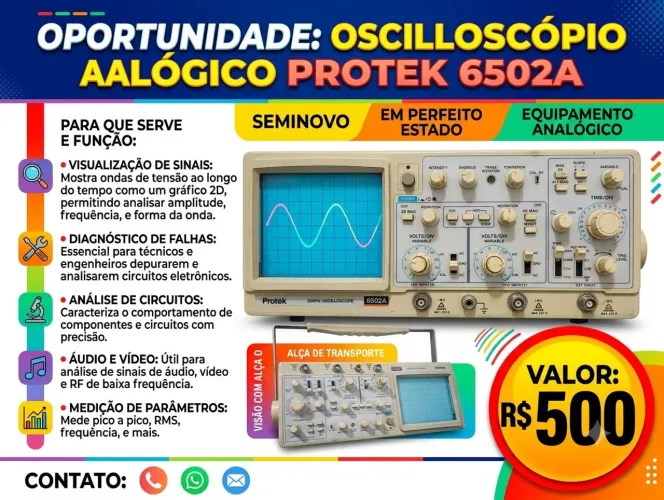 Osciloscópio:GoldStar DC POWER SUPPLY GP-503