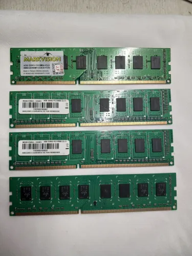 Memórias DDR3 - 4 Gb - diversas.