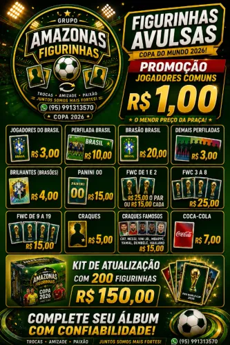 Figurinhas Panini da Copa do Mundo 2026 - 1,00