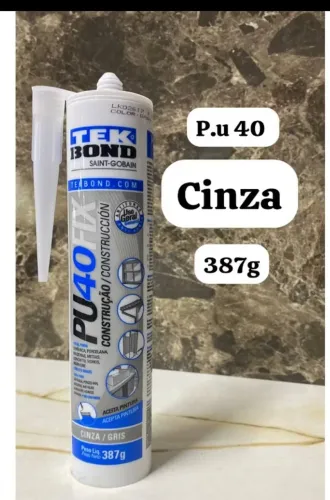 ?Selante P.U 40 Poliuretano Cinza e Branco TEK BOND 387g calhas,telhas,metais,madeira,louç