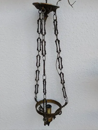LUSTRE DE CORRENTE-VINTAGE PARA RESTAURAÇÃO/RETRÔ 